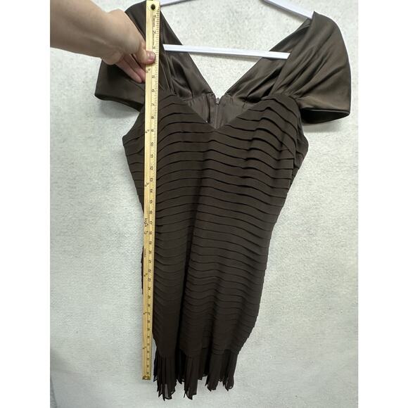 Roland Nivelais Size 10 Hourglass Hourglass Brown Formal 100% Silk - Picture 9 of 10